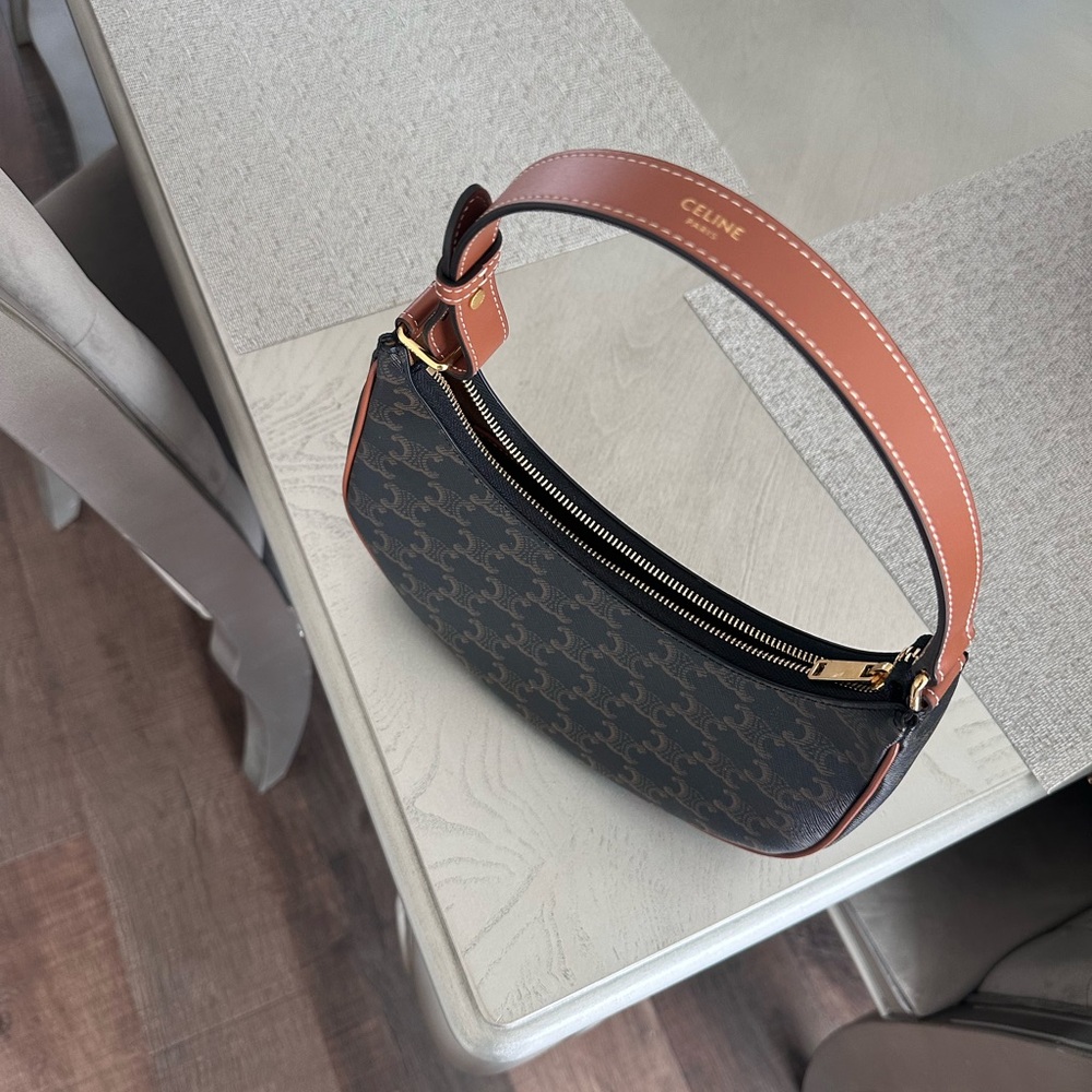Celine Black and Tan Monogram Bag